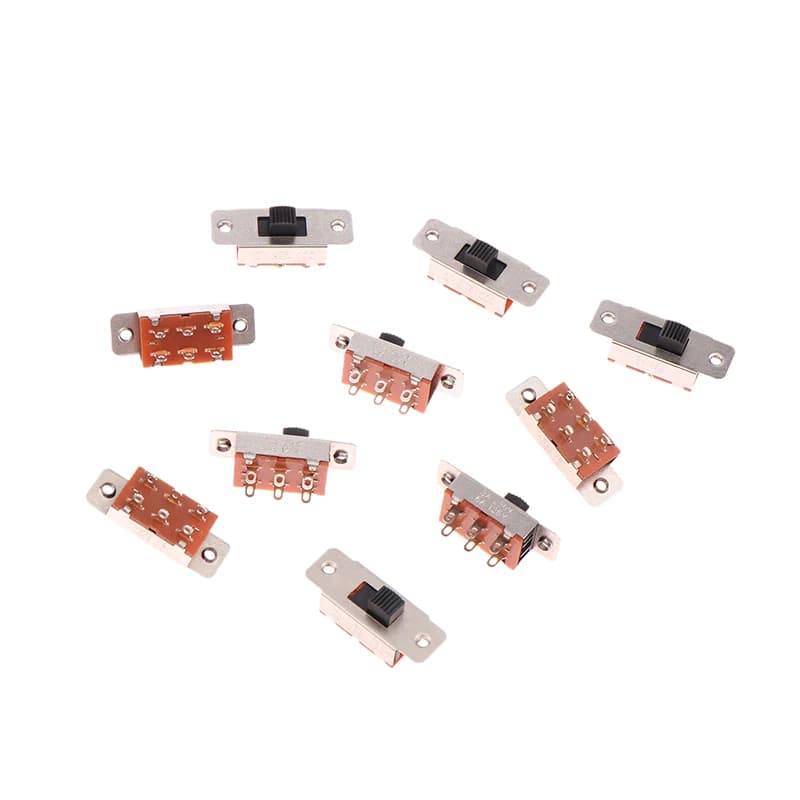 10 Pz 6P SS23F19 Spille A Saldare 2 Posizione Interruttore A Scorrimento Ad Alta Corrente Auto Frigorifero Aspirapolvere Interruttore Del Veicolo Elettrico
