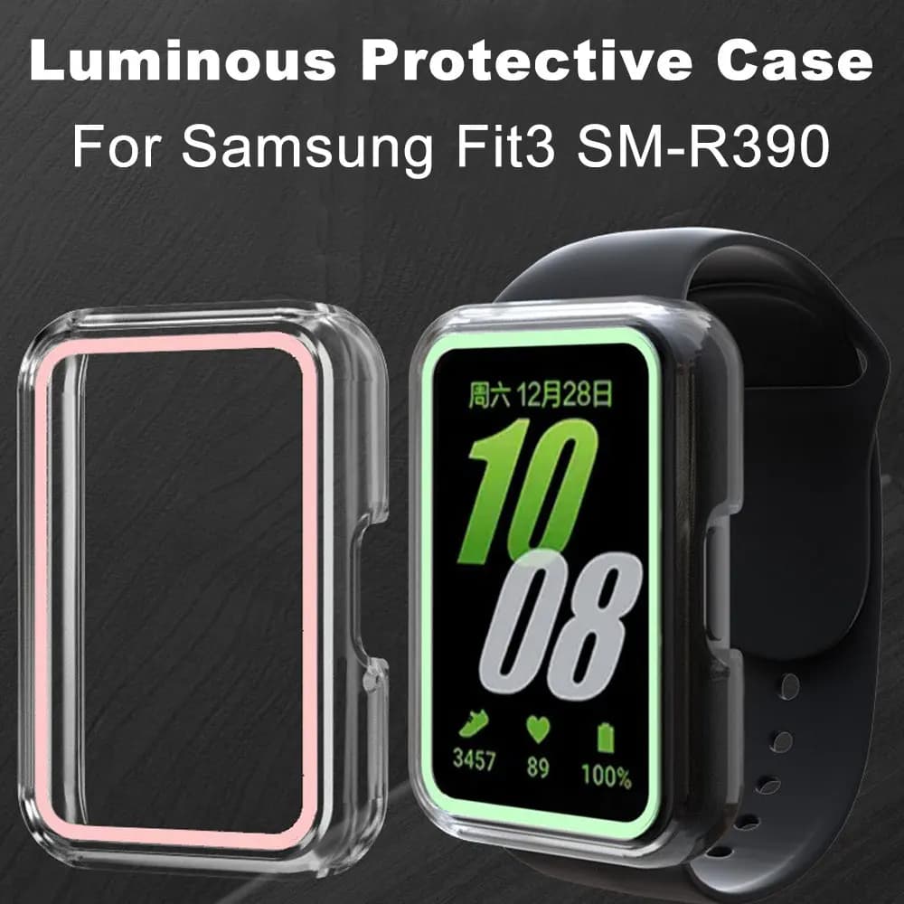 Custodia protettiva per PC per Samsung Galaxy Fit 3 Fit3 SmartWatch Custodia protettiva per schermo per orologio luminoso antiurto
