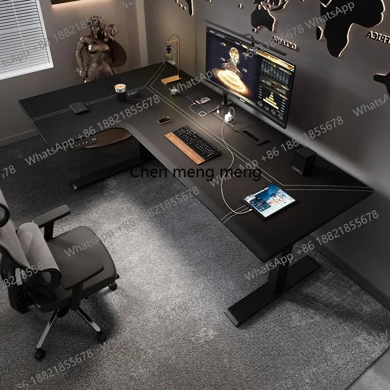 Scrivania Angolare da Ufficio di Lusso, Scrivania per Computer da Camera da Letto di Design, Scrivania da Gaming Moderna, Mobili per la Casa