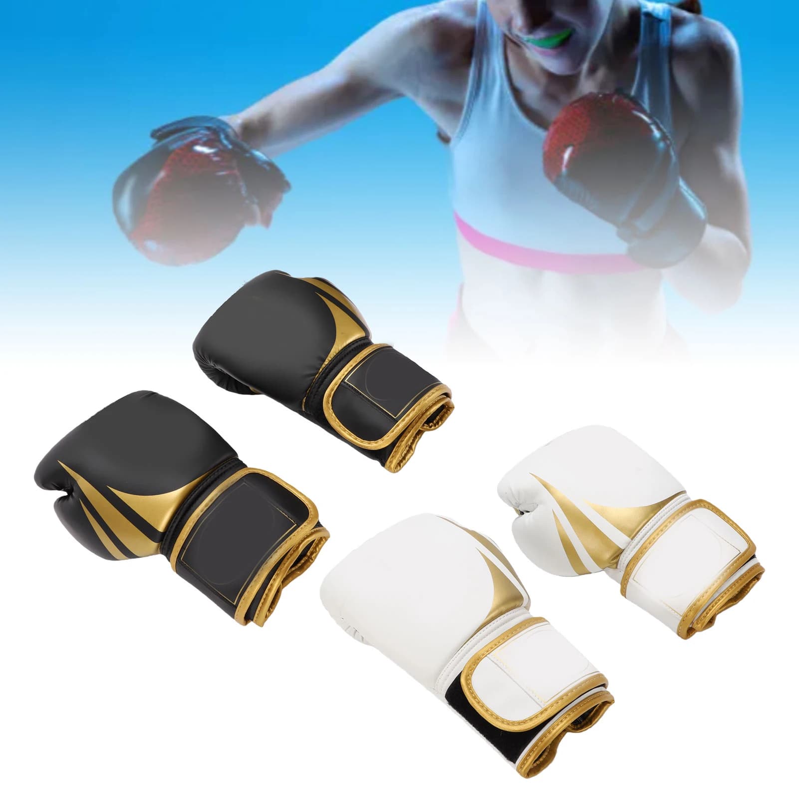 1 pair of boxing gloves for young people, PU leather, tear resistant, with breathable mesh palm, for training of boxing for young people, gym, sport