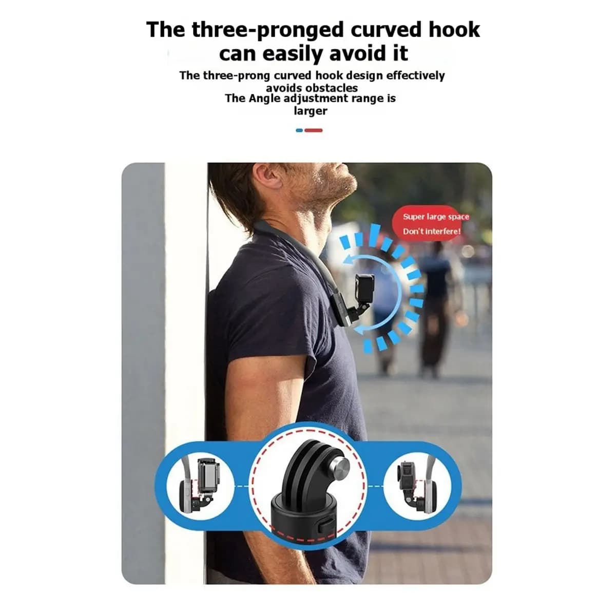 A003 Quick Release Silicone Neck Mount Hold Strap for Action and Other Action Cameras