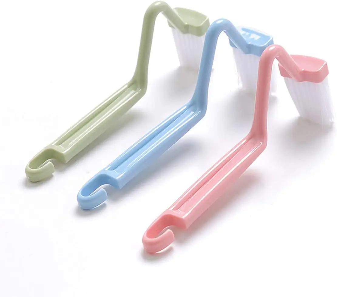 Spazzola per WC curva a V da 8 pollici, confezione da 2 - Blu, Verde, Rosso