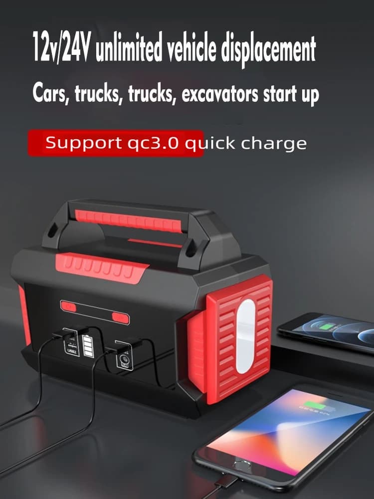 Popolare Avviatore d'Emergenza Portatile ad Alta Potenza 12v 24v per Veicoli, Autobus, Camion, con Super Condensatore da 42000mAh