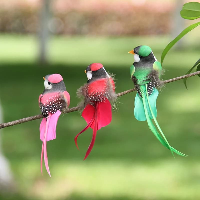 New Rondine Coda Shape Clip, Decorative Artificial Bird Handmade for Ornaments