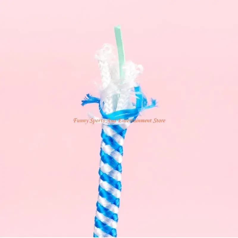 C4DE Jumping Rope, Kids Jumping Rope Braided Cotton Jumping Rope with Wooden Handle