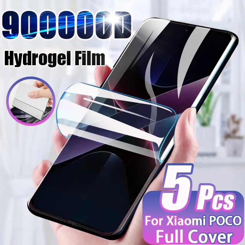 Pellicola idrogel HD da 5 pezzi per Redmi POCO X7 F6 F5 X5 X6 X3 Pro NFC protezione schermo poco X4 M5S M4 M6 F4 F3 GT x7 pro 5G