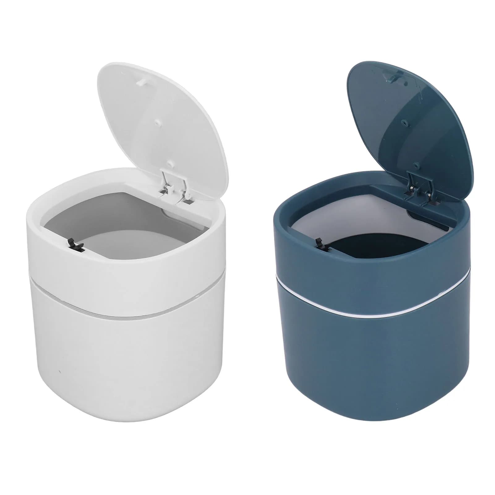 Desktop Trash Can ABS PP Multipurpose Small Garbage Can Debris Storage Cleaning Can with Lid for Home Bedroom Study Room