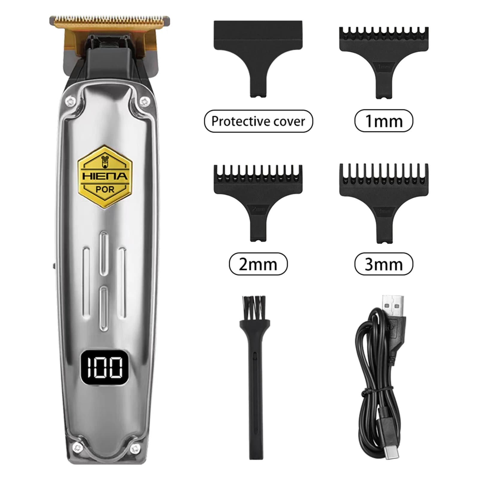 HYN Electric Hair Cutters Smart Digital Display Hair Shaving Shaving Razor Professional Haircutting Machine HIENA