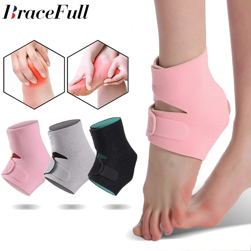 1 pezzo cavigliera sportiva a compressione supporto per caviglia regolabile stabilizzatore antidolorifico tutore per caviglia per calcio corsa protezione del piede