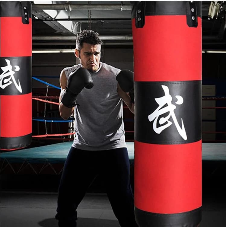 2026 Factory Price Heavy PU Hanging Punching Training Kicking Sand Bags Empty Leather Boxing Bagpromote sales