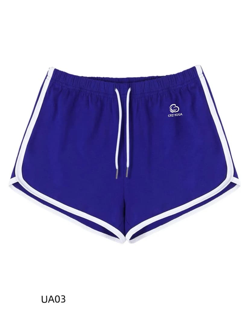 Women's Cotton Casual Print Shorts Elastic Belt Drawstring Running Casual Summer Dolphin Pants Gym Sports Casual Shorts