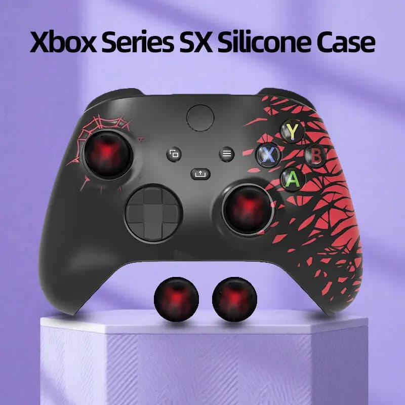 Copertura protettiva in silicone per impugnatura da gioco, 2 pezzi, tappi per levette analogiche per Xbox Series S X, accessori antiscivolo per impugnatura.