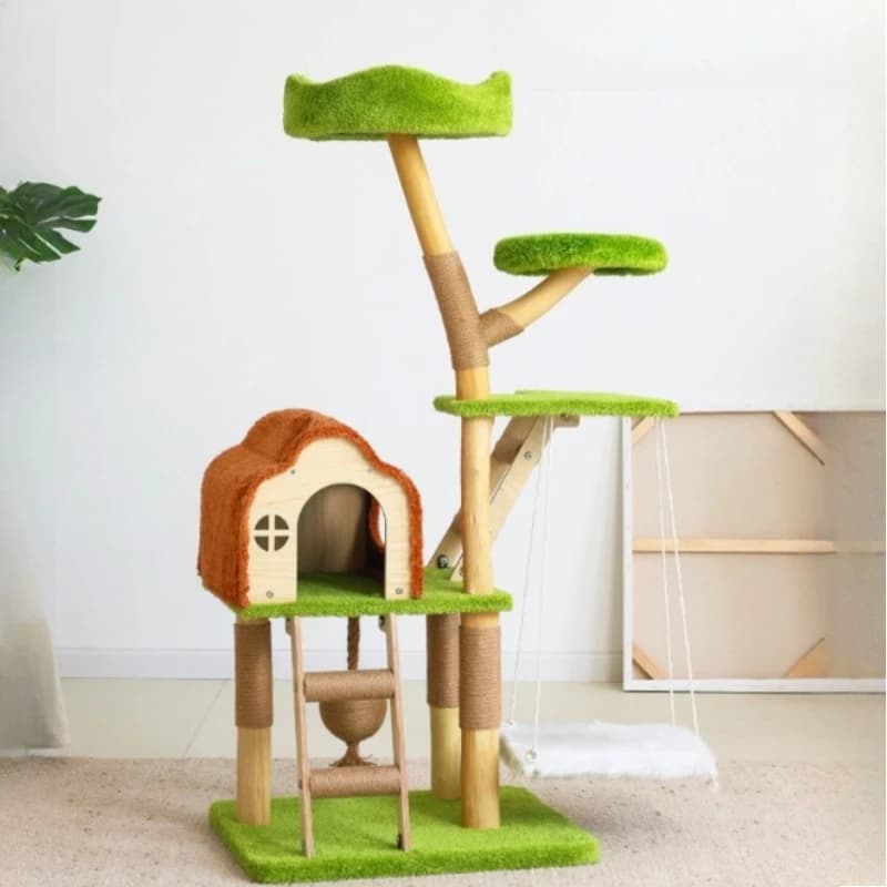 Multi-Level Cat Tower Luxury Villa Ladder Scratcher Mat Cat Tower Indoor Gym Modern Accessories Cosas Para Gatos Things For Cats