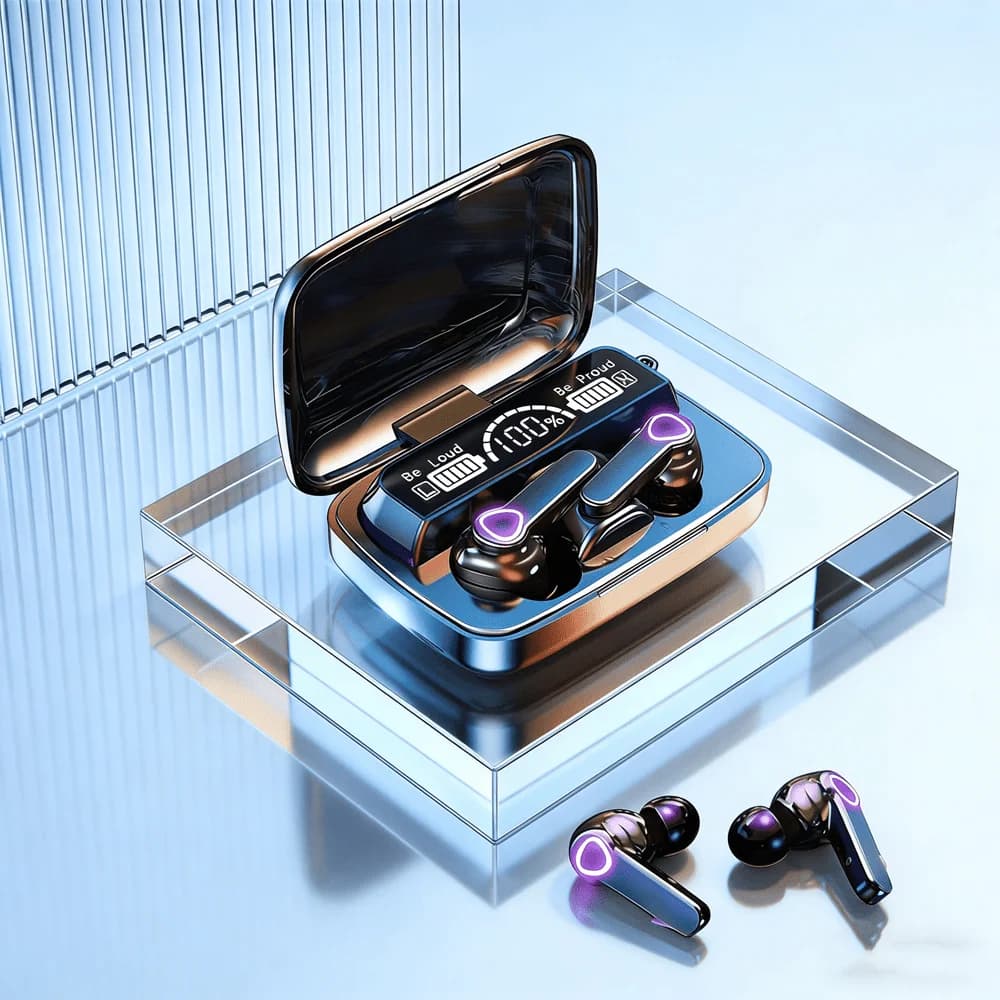 Bluetooth 5.3 TWS Wireless Headphones with LED Display Stereo Headset Touch Control Earbuds Noise Reduction