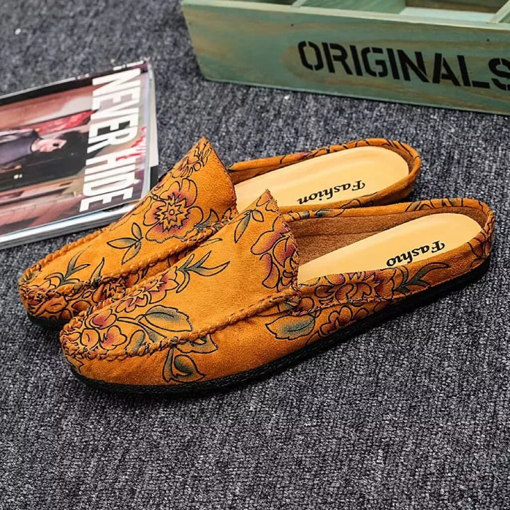 2025 Modello rosa Presentazioni aziende produttrici giochi Mocassini con punta chiusa Pantofola Fondo spesso Mezze scarpe per uomo Ciabatte Appartamenti Backless Semi-Drag Scarpe casual