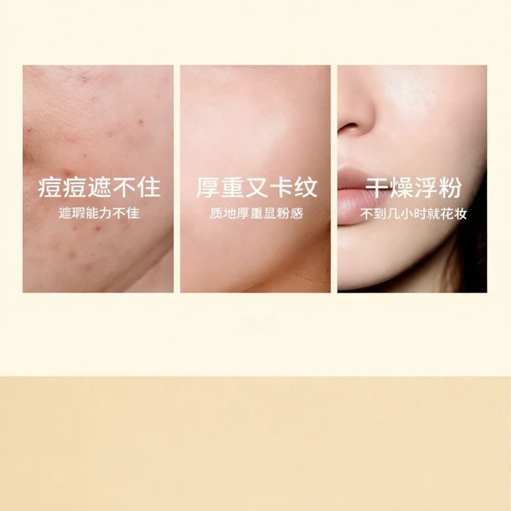 GECOMO Concealer Pen Brush Tip Face Makeup Tool For Acne Scars Dark Circles Brightening Smooth Blendable Liquid Form