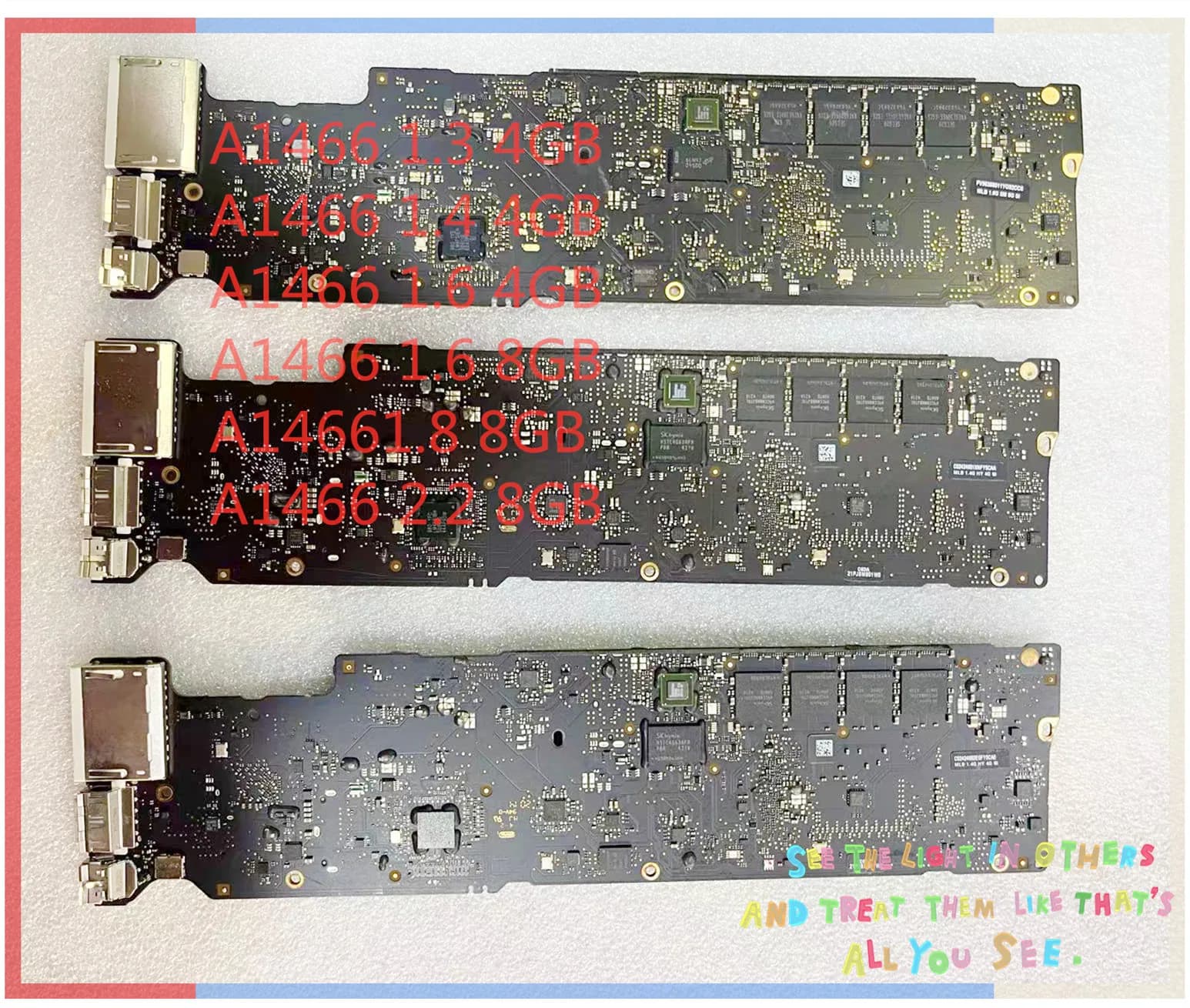 Testato Scheda Madre Originale A1466 2013 820-3437-A per MacBook Air 13 "A1466 Scheda Logica 2015 820-00165-A1.3G 1.4G/1.6G 4GB 1.7G