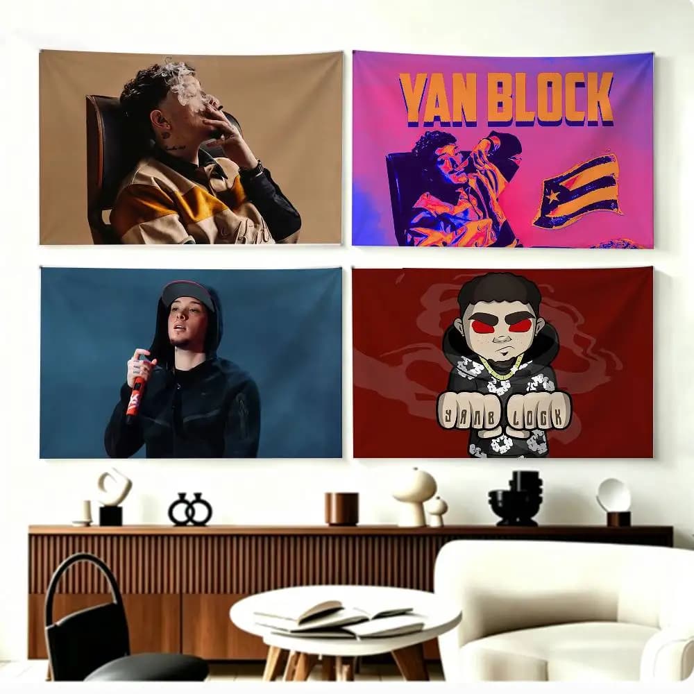 Rapper Yan B-Block With Photos And Text, For Birthday, Wedding, Halloween, Christmas, Party