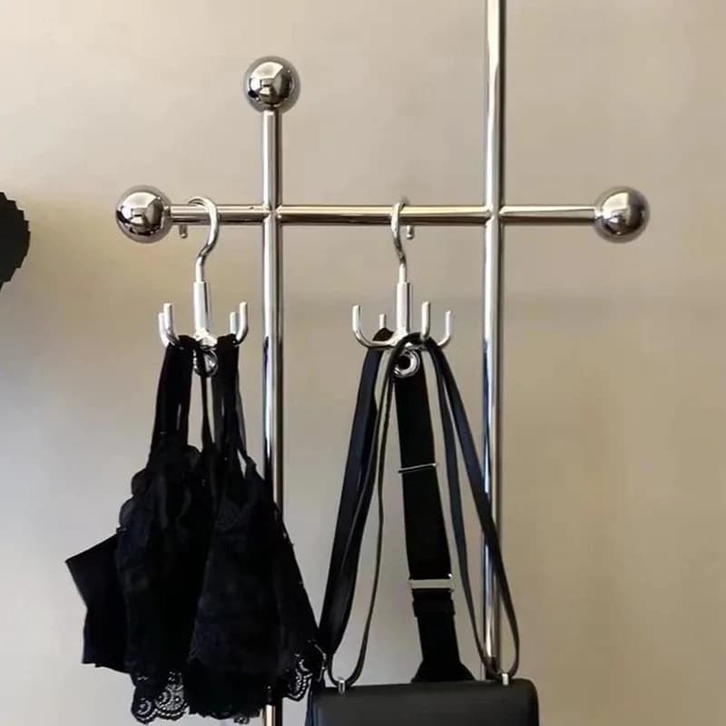 Gancio per vestiti rotante multifunzionale Gancio rotante a quattro artigli Borsa Cravatta Sciarpa Sciarpa Cappotto e cappello Gancio Gancio di plastica