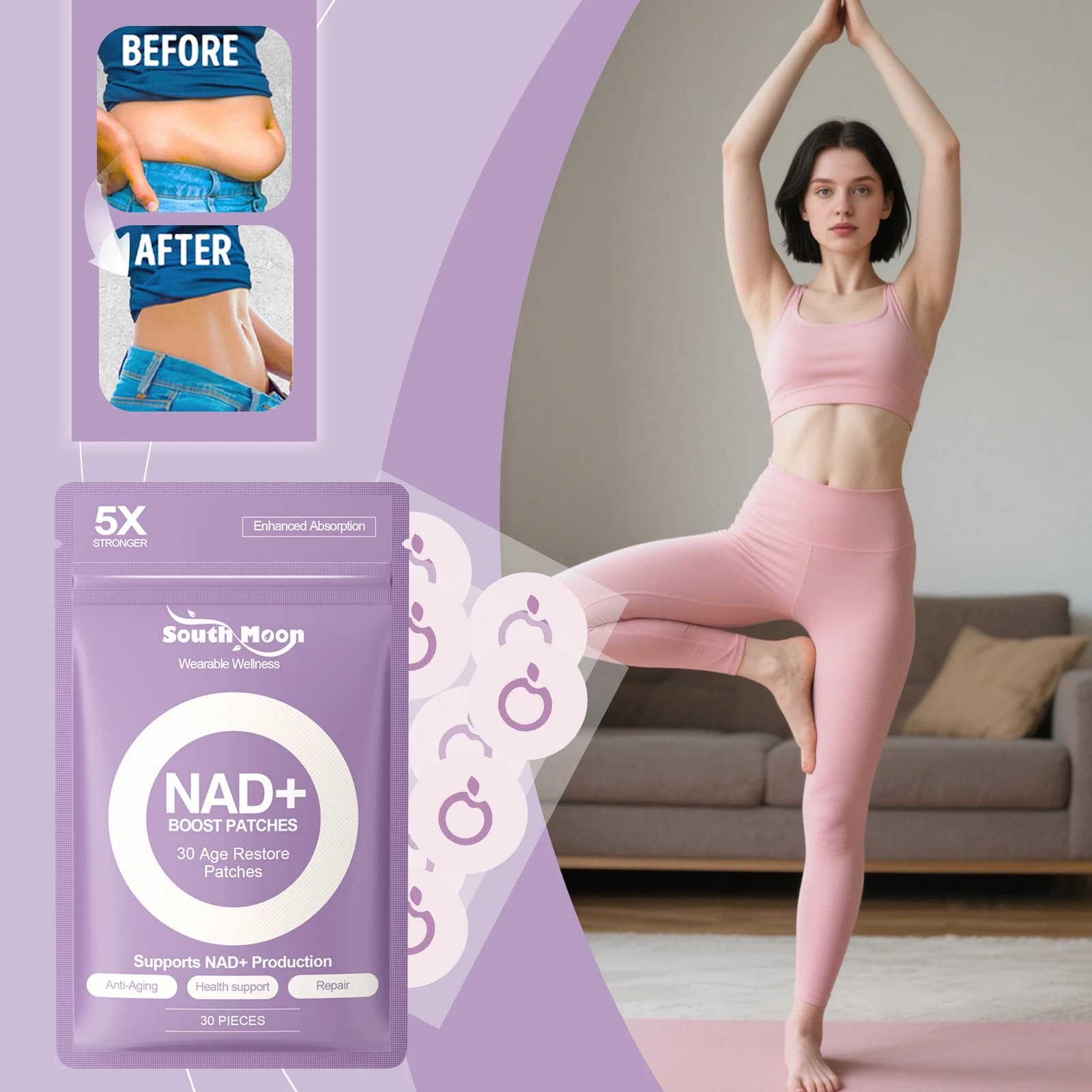 Patch per la cura del corpo, nutrienti e idratanti, per una pelle morbida e idratata.