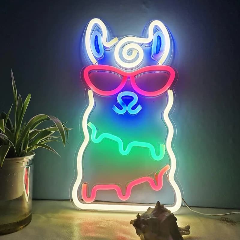 Insegna al Neon a LED Dimmerabile USB a Forma di Cartone Animato per Casa, Bar, Negozio di Bellezza, Sala Giochi, Decorazione Camera da Letto, Regalo di Compleanno