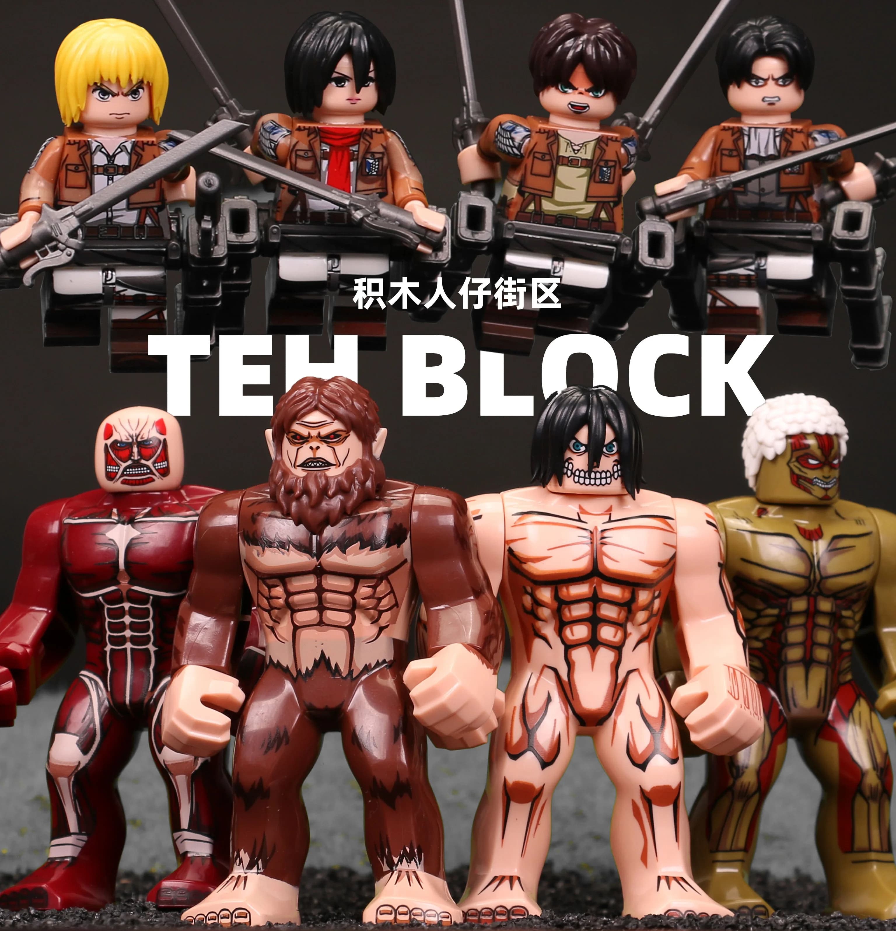 New Attack On Titan Building Blocks Mini Action Figure Toys