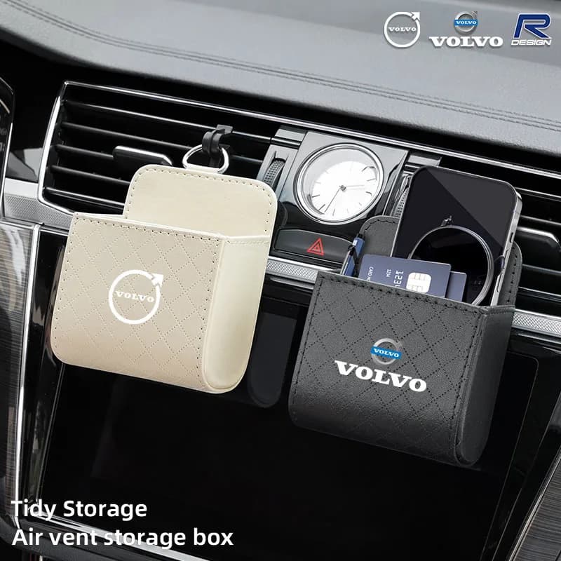 Auto Uscita Aria Scatola di Immagazzinaggio Chiave Del Telefono Mobile Organizzatore Per Volvo Rdesign XC60 XC90 XC40 V90 V60 V40 EC40 EX40 S80 S60 S90 V70 C30