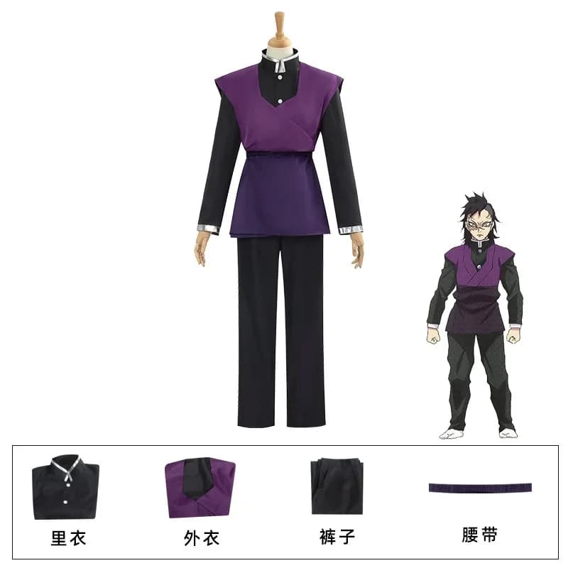 2026 Shinazugawa Genya Cosplay Anime Costume Wig Carnival Halloween Comic Animation Party Clothing