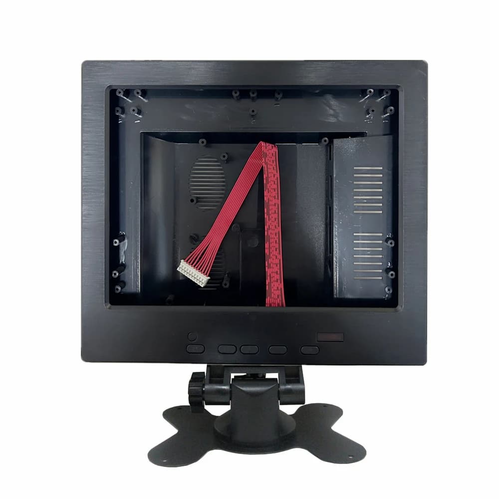 8 pollici 4:3 display LCD fai da te pannello alloggiamento telaio custodia da lavoro guscio monitor kit custodia in plastica, staffa supporto regolabile