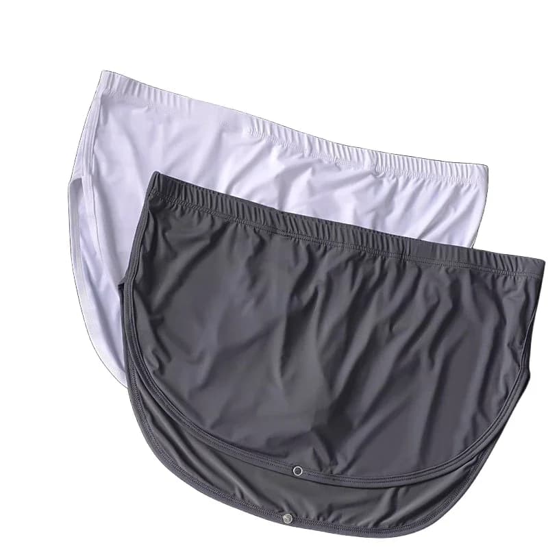 Boxer da uomo a vita bassa con fodera interna staccabile Boxer traspiranti traspiranti in seta ghiacciata
