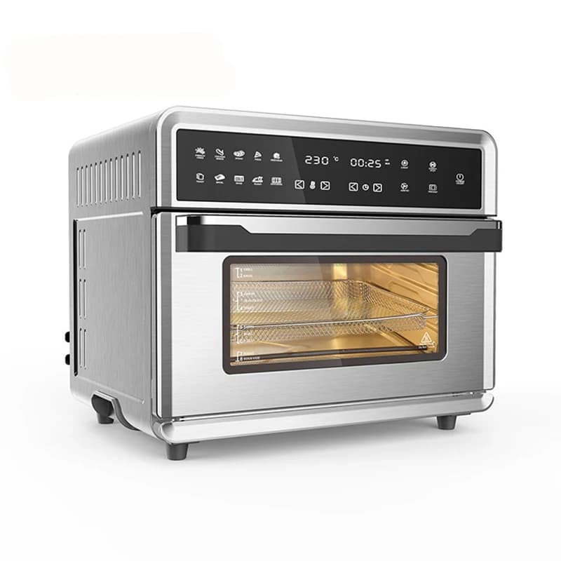 Electric oven for air fryer from 25 liters to 4 layers with visible window Toast oven with pizza steaks with 10 multiple preset functions