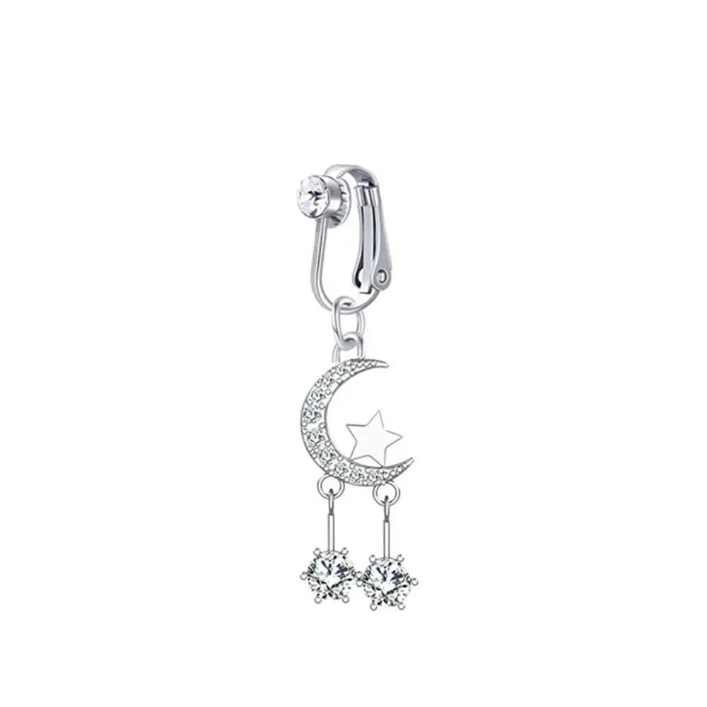 Orecchini a clip da donna, finto piercing per cartilagine, anelli da ombelico a clip, gioielli per il corpo, anelli finto per ombelico