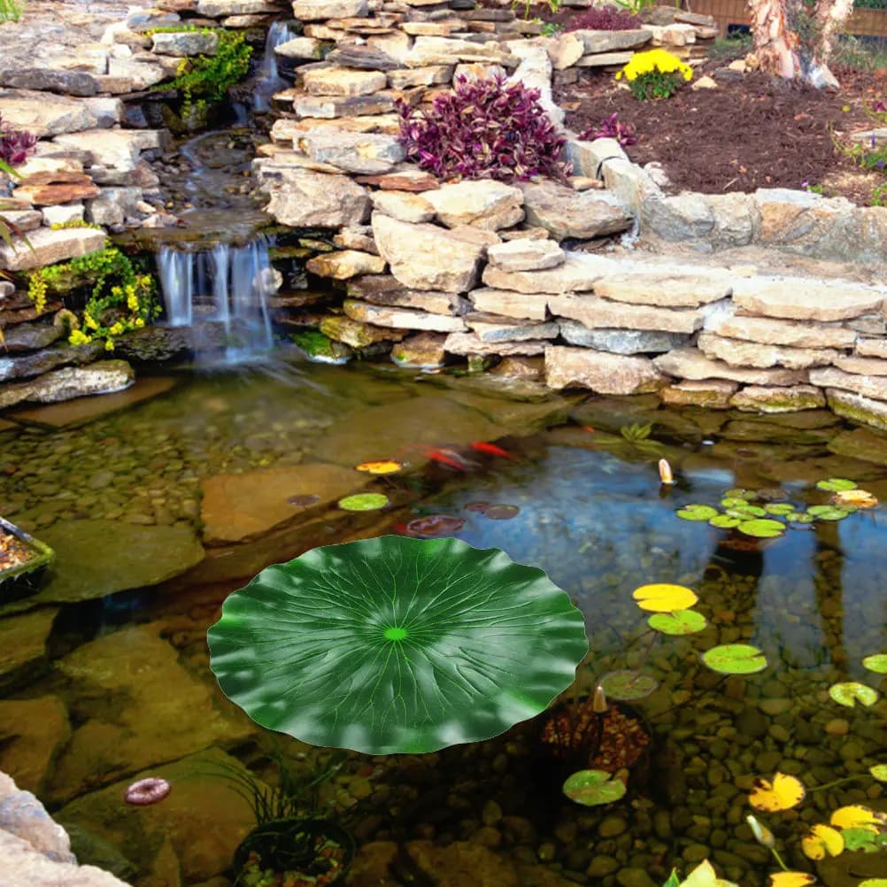 3Pcs Artificial Lotus Leaf Simulation Floating Fishpond Decor Aquarium Plant Vivid Water Pool Floating Leaf Garden Ornament