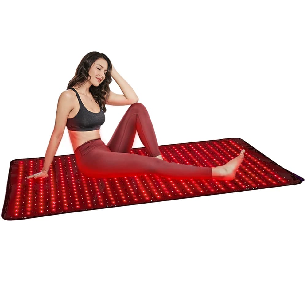 Most Popular Red Light Therapy Yoga Mat Pilates Mat with 660nm 850nm Infrared Light Therapy for Home and Gym Use Pain Relief