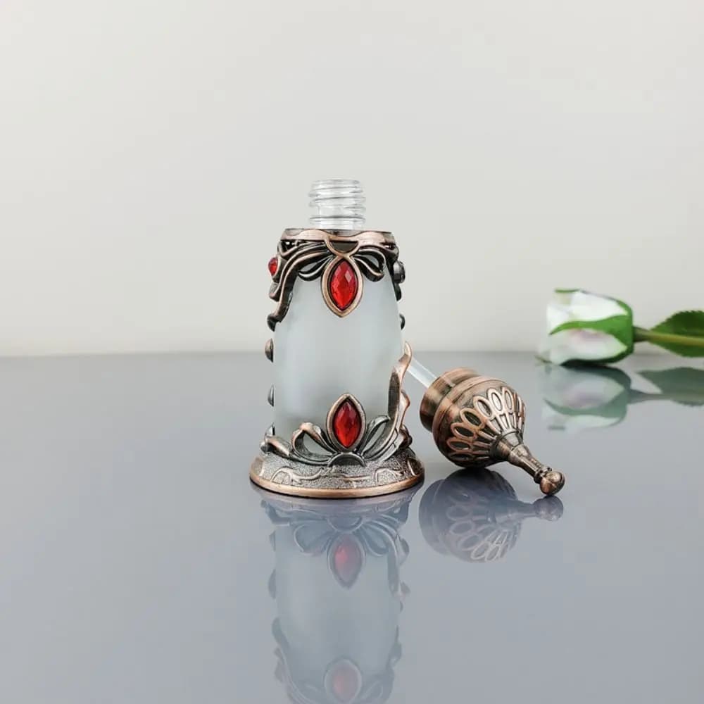 Refillable Essential Oil Bottle Antiqued Retro Glass Sub-packaging Bottle 12ML Arab Style Empty Dispenser Diffuser Vietnam