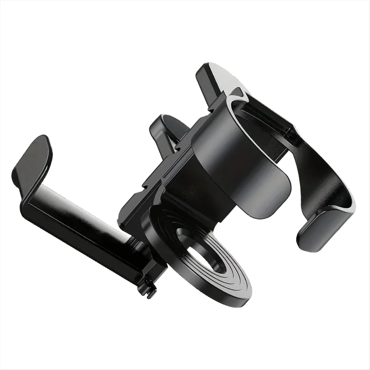 A14M Portable 2 in 1 Desk Cup Holder Adjustable Non Slip Headphone Holder Desk Accessories Clip on Arm Clamp Stand