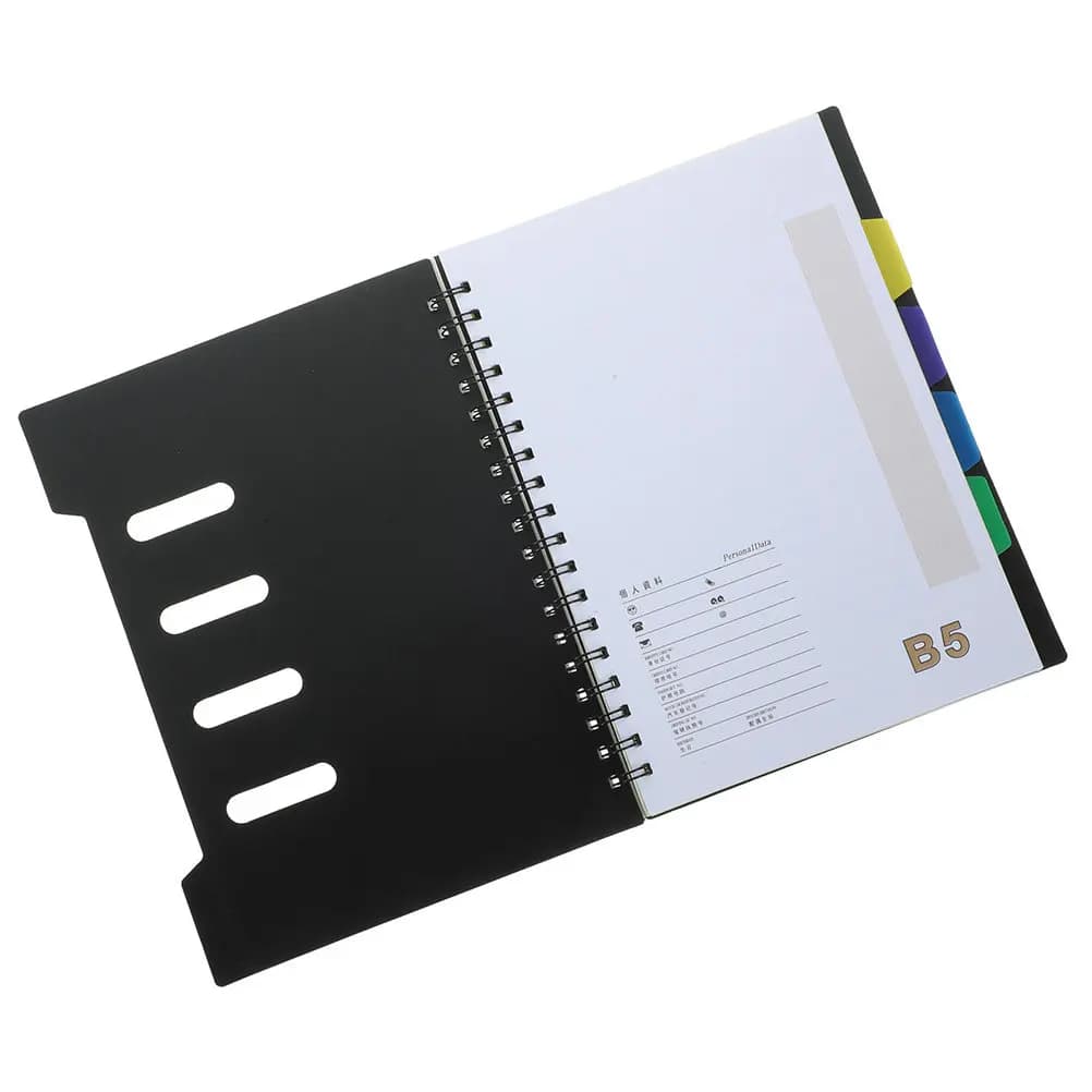 Quaderno a Spirale per Affari, Resistente all'Acqua, con Copertina in Plastica, per Appunti Multi-Soggetto, Diario per Ufficio e Scuola, Agenda e Planner