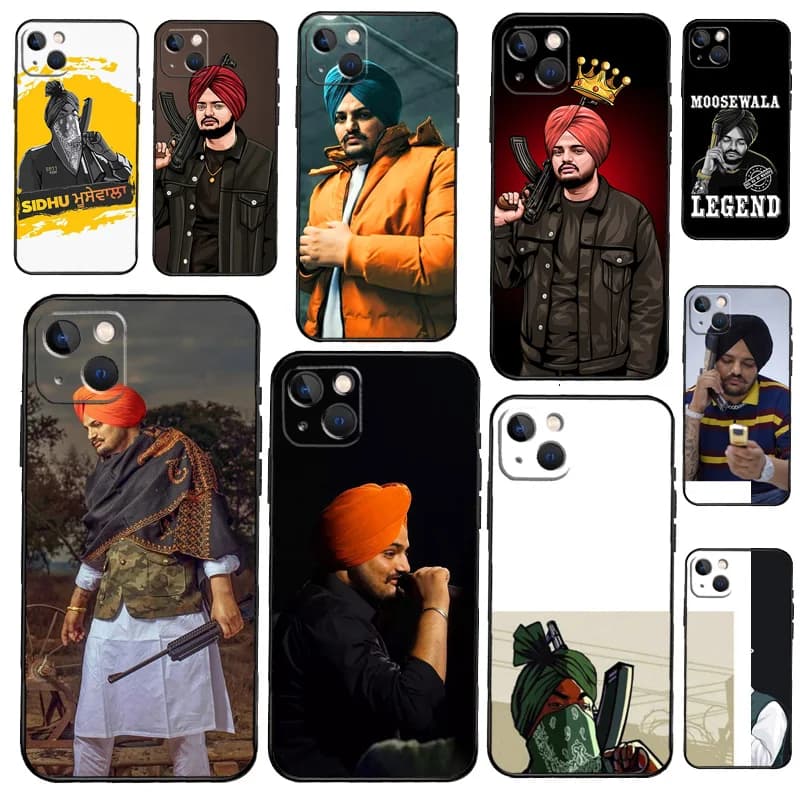 Cover per telefono Sidhu Moosewala per iPhone 17 16 15 13 12 11 14 Pro Max Plus 13 12 Mini 16e 17 Air