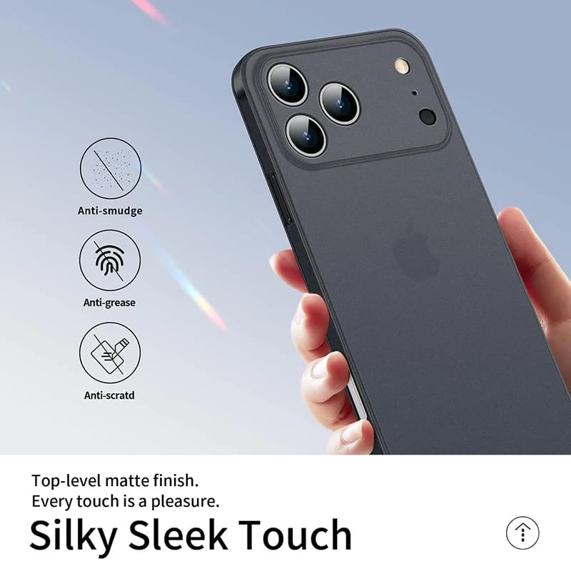 Custodia rigida opaca ultra sottile di lusso per iPhone 17 Air 17 16 Pro Max Cover posteriore morbida in PP sottile traslucido per iPhone 16 Plus 16E