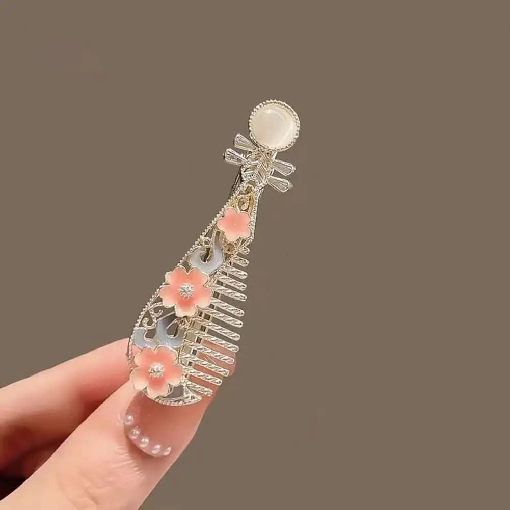 Imitation Pearl Hair Jewelry Elegant Faux Pearl Floral Hair Clips Set Formal Hairstyle Accessories for Women Secure Fit Lute