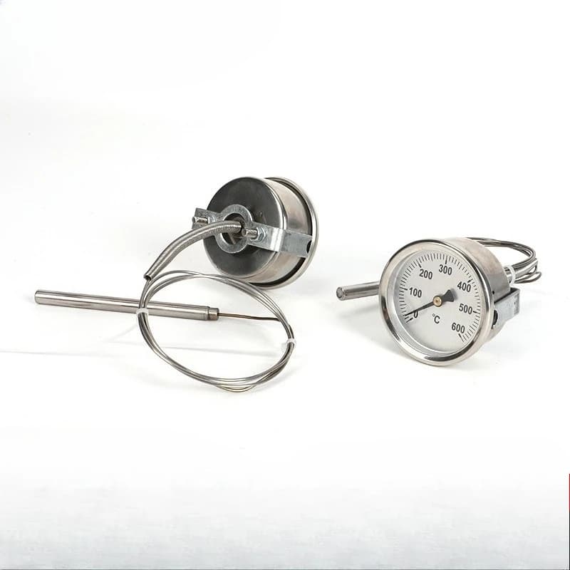 High Temperature 304 Stainless Steel Pizza Oven Thermometer, Metallic Plate, Display Temperature