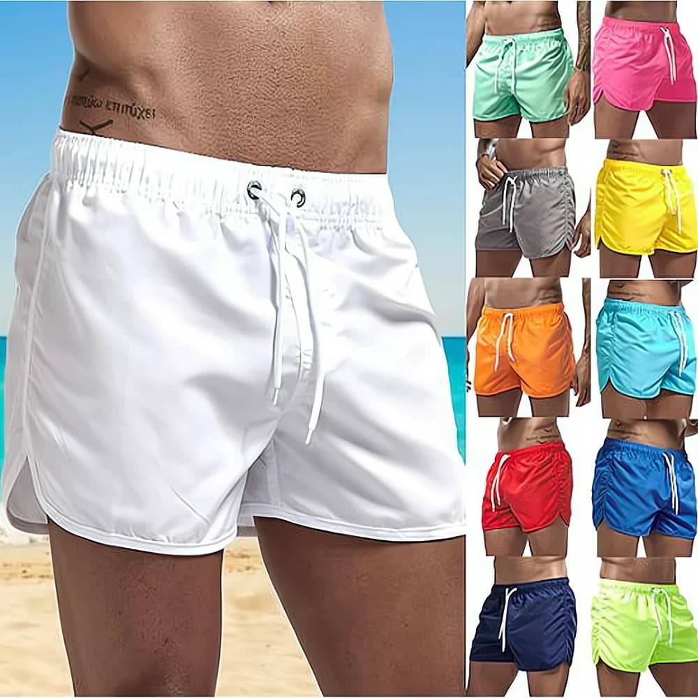 Costume da bagno da uomo Pantaloncini da bagno Pantaloncini da surf ad asciugatura rapida Costume da bagno per nuoto Surf Spiaggia Sport acquatici Estate 14 colori S ~ 3XL
