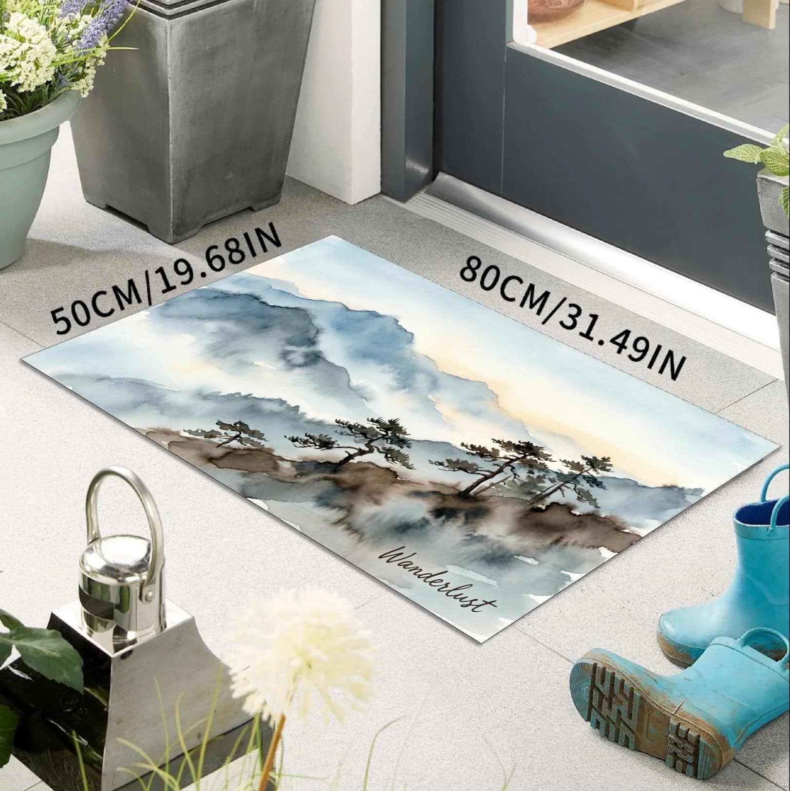 1pack [hot Sales] Nordic Nordic 100% Microfiber Washable Non-slip Kitchen Rug Carpet For Kitchen Kitchen Functional Carpet