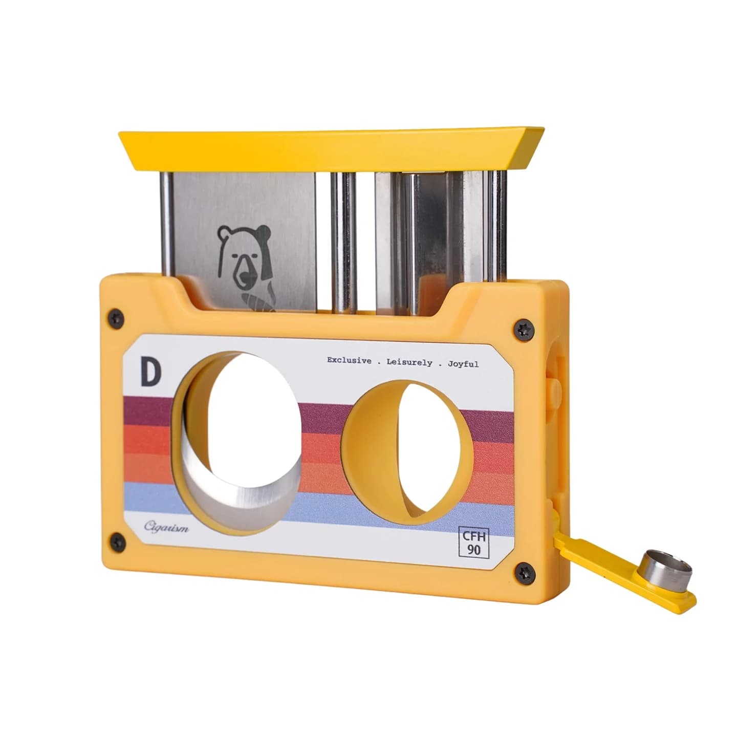 Retro Tape Cassette Triple-Function Multi-Purpose Cigar Cutter Punch Flat Clip V-Clip Scissors Home Garden