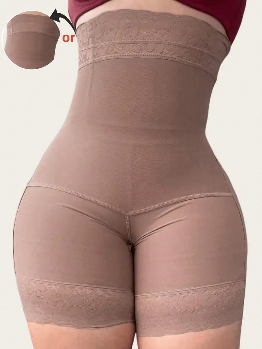 Pantaloncini modellanti a vita alta per il controllo della pancia e il sollevamento dei glutei per donna
