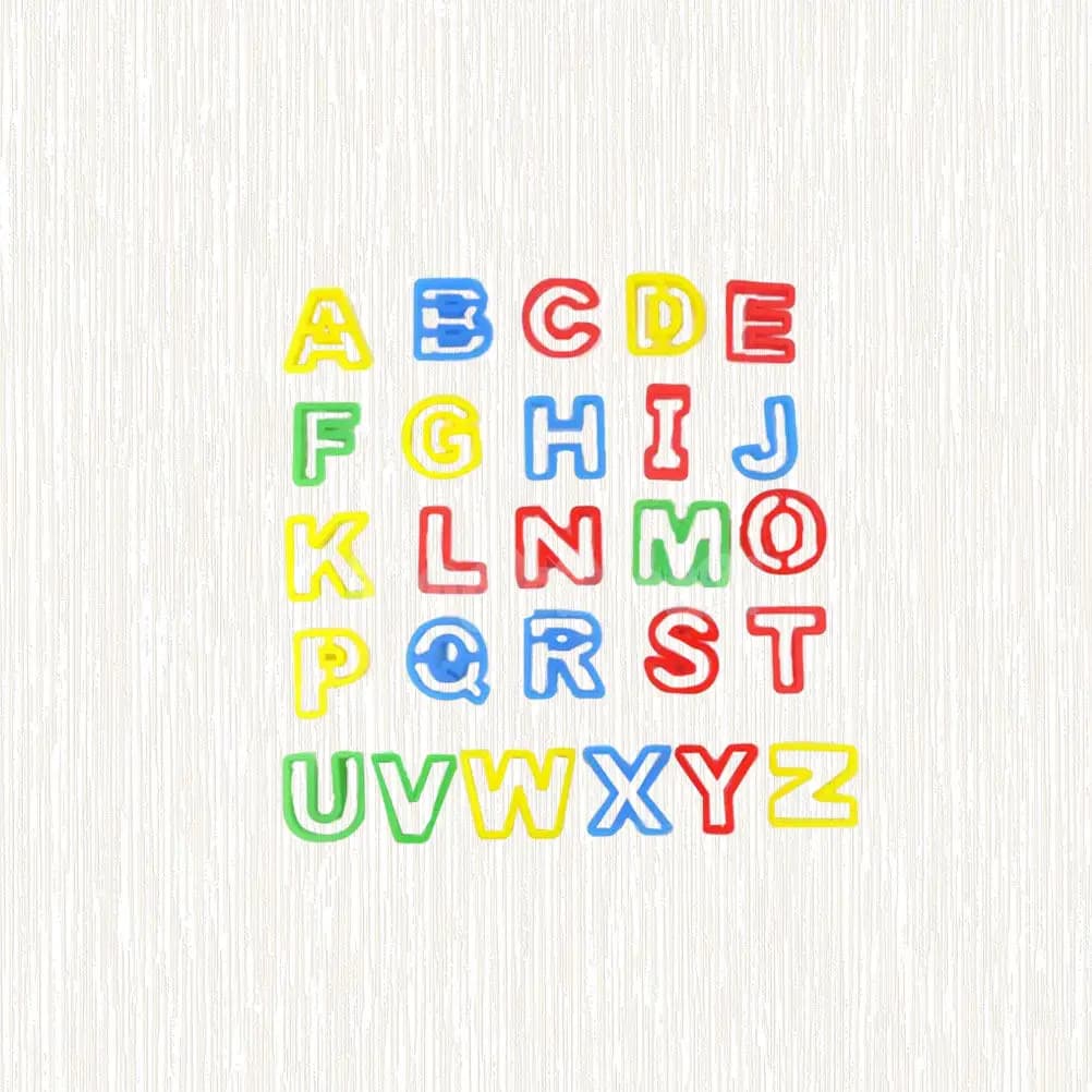 26Pcs Alphabet Dough Tools Plasticine Mould Set DIY Educational Letter Kit Creative Play Learning Classroom Daycare