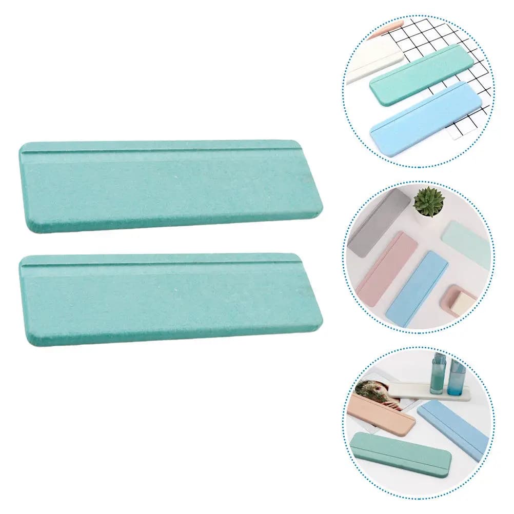 2 Pezzi Tappetini Assorbenti in Diatomite Antiscivolo per Bagno, Porta Spazzolino, Porta Sapone, Sottobicchieri da Tavolo