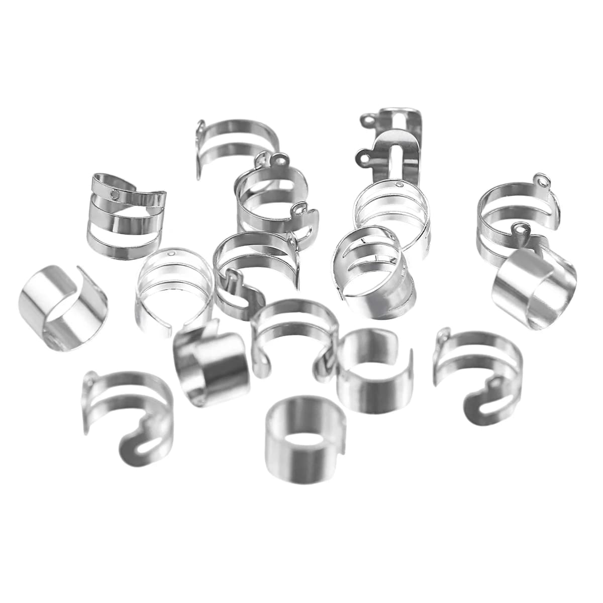 Clip per Orecchini in Acciaio Inox 10-11mm a Doppio/Triplo Filo per Creazione di Gioielli Fai-da-Te, Collane, Bracciali, Ciondoli e Accessori