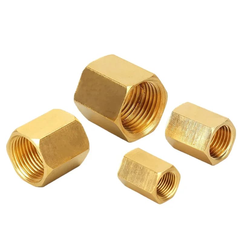 Brass 1/8" 1/4" 3/8" 1/2" 3/4" BSP For Water Fuel Gas Pipe Fitting Copper Hose Hex Coupling Coupler Fast Connetor Female Thread