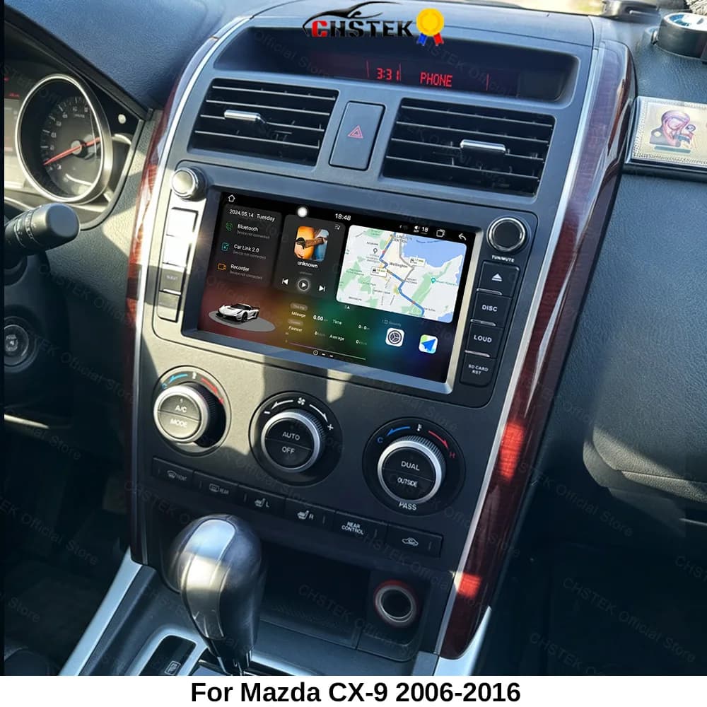 CHSTEK Android 14 Car Radio Stereo For Mazda CX-9 TB TC CX9 2006-2016 Carplay Multimedia Player GPS Navi WIFI 4G RDS Bluetooth